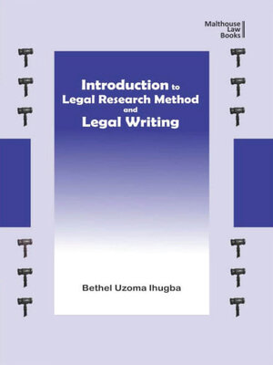 cover image of Introduction to Legal Research Method an